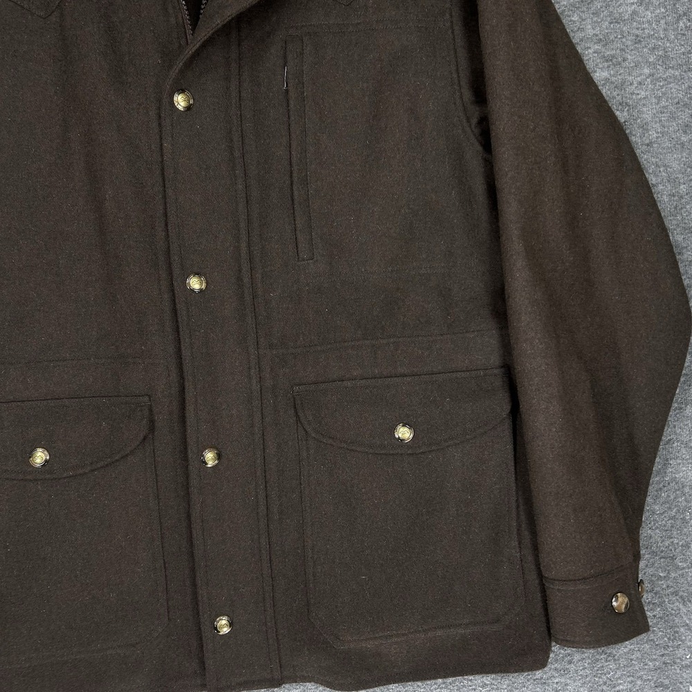 Miller Ranch By Cinch Melton Wool Chore Coat Mens 2XL Brown Zip Up DWJ2122402 - Picture 3 of 16